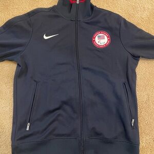 Nike Men's Dark Blue Performance Jacket with USA Logo